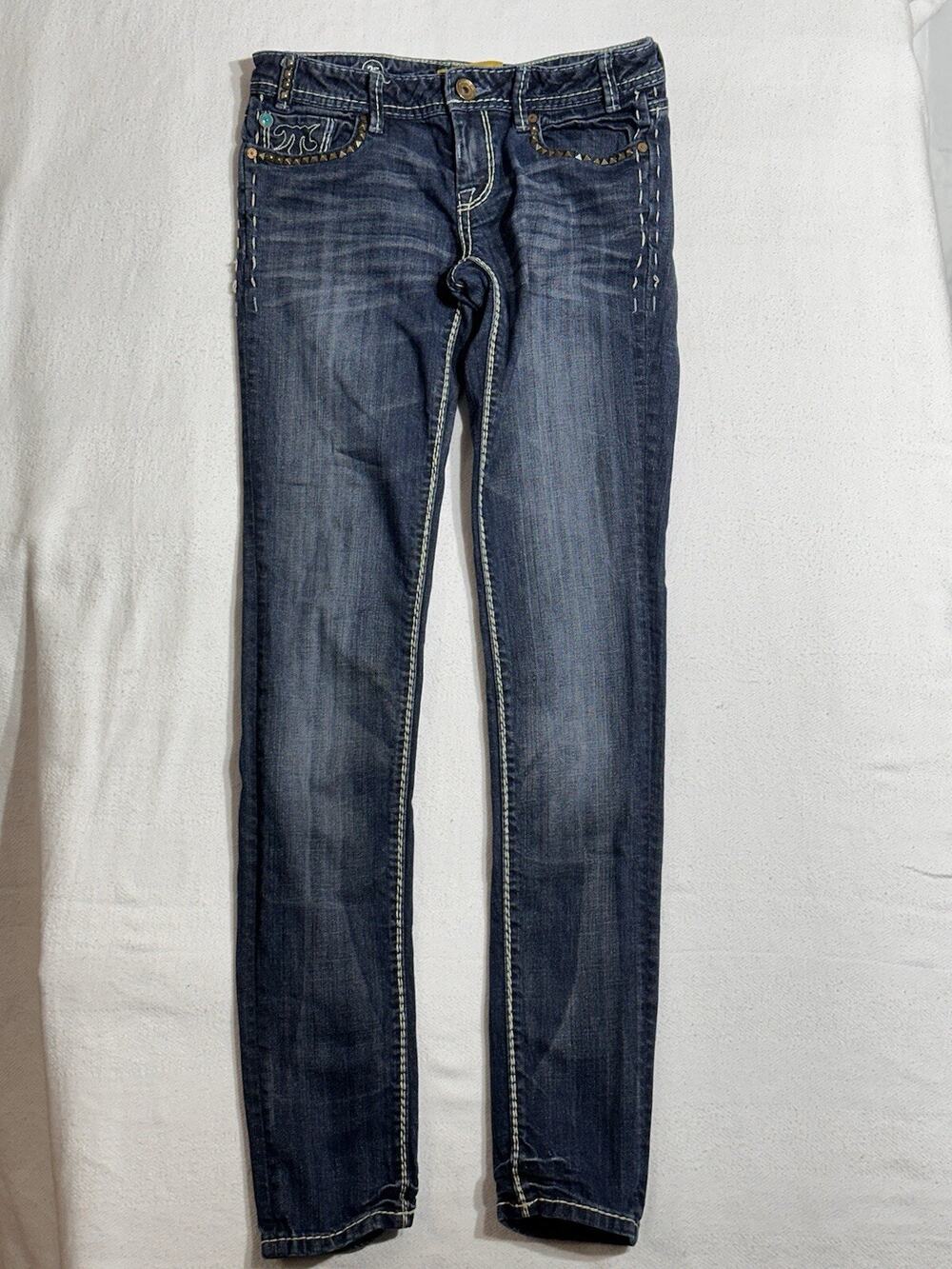 Mek Denim Jeans Women's Size 25 Blue Rhodes Skinny Ankle Pants Dark Wash USA